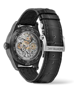 Montblanc 1858 The Unveiled Timekeeper Minerva Limited Edition - 100 Exemplare - - STAHL, GRAUGOLD - MB133246 - Uhr