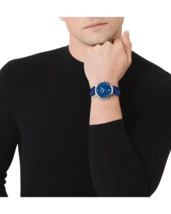 Montblanc Tradition Automatic Date Blau - Stahl - MB131274 - Uhr