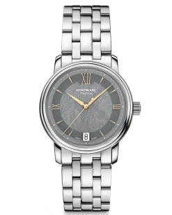 Montblanc Tradition Automatic Date Grau - Stahl - MB132317 - Uhr