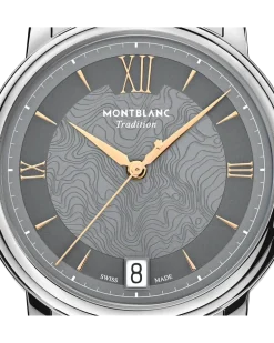 Montblanc Tradition Automatic Date Grau - Stahl - MB132317 - Uhr