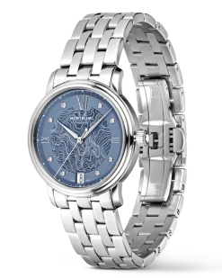 Montblanc Tradition Automatic Date Hellblau - Stahl - MB131297 - Uhr