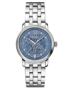 Montblanc Tradition Automatic Date Hellblau - Stahl - MB131297 - Uhr