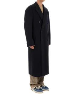 Moonlight Exterior: Wool Nylon Cappotti Coat Black