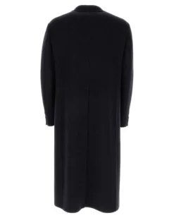 Moonlight Exterior: Wool Nylon Cappotti Coat Black