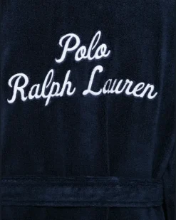 Morgenmantel mit Polo Pony-Stickerei - Blau