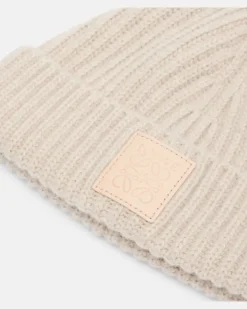 Mütze Anagram aus Kaschmir Beige