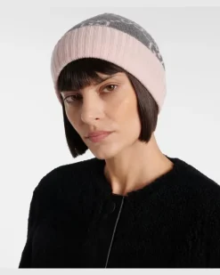 Mütze GG aus Kaschmir-Jacquard Grau