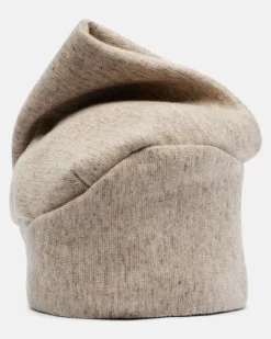 Mütze Willow aus Wolle, Kaschmir und Leinen Beige