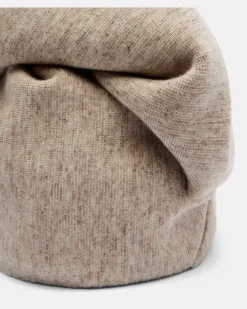 Mütze Willow aus Wolle, Kaschmir und Leinen Beige