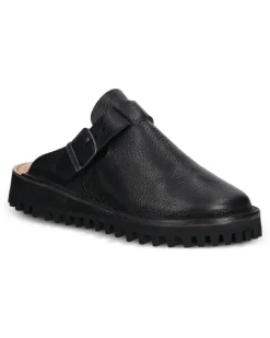 Mules mit Schnallen - Schwarz