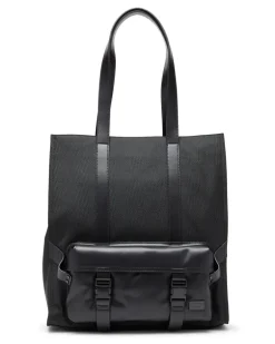 Multi-Pkts - Einkaufstasche mit Klappentasche und zip - Shoppers - Unisex - Schwarz