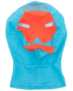Mundschutzmaske mit Logo-Print - Blau