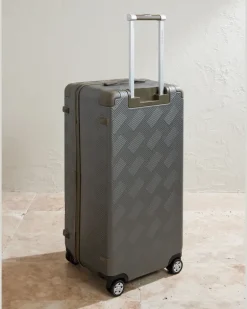 MY4810 Extreme 3.0 Leather-Trimmed Polycarbonate Check-In Suitcase Silver