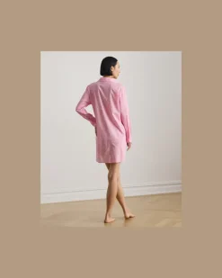 Nachthemd aus Batist mit Paisley-Motiv Pink