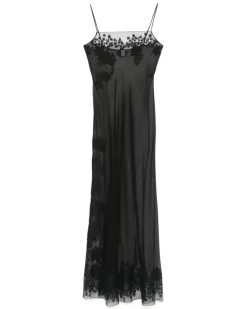Nachthemd aus Organza - Schwarz