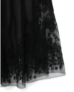 Nachthemd aus Organza - Schwarz
