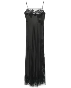 Nachthemd aus Organza - Schwarz