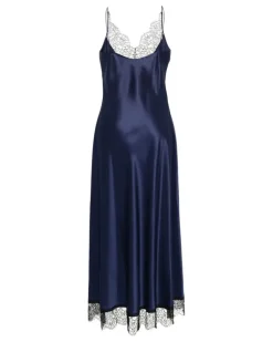 Nachthemd mit Spitze - Blau
