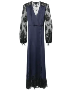 Nachthemd mit Spitze - Blau