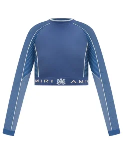 Nahtloses MA Oberteil - Blau