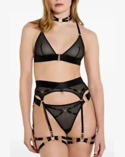 Nara Tanga aus Mesh - Schwarz
