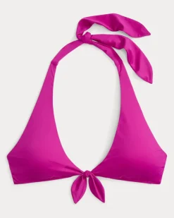 Neckholder-Bikinitop mit Schnürdetail Purple