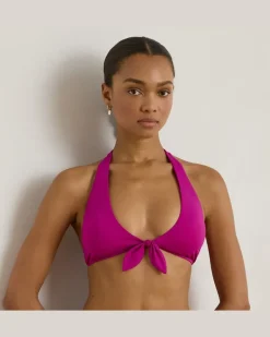 Neckholder-Bikinitop mit Schnürdetail Purple