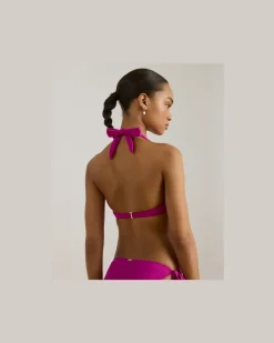 Neckholder-Bikinitop mit Schnürdetail Purple