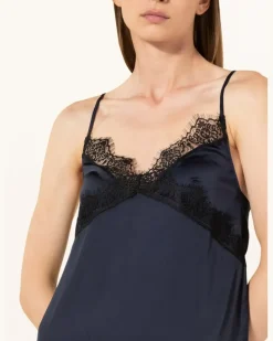 Negligé Satin Secrets Aus Satin blau Dunkelblau