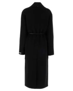 Nero Exterior: Virgin Wool Cappotti Coat Black