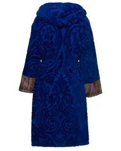 New Tradition Bademantel mit Paisley-Print - Blau