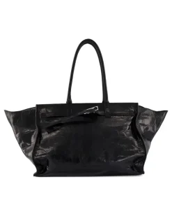 Nightly Reisetasche aus Leder - Schwarz