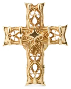 Notre-Dame Brosche mit Kreuz - Gold