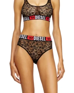 Nylonspitzenhöschen mit Diesel-Logo - Panties - Damen - Schwarz