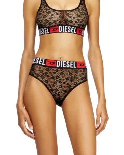 Nylonspitzenhöschen mit Diesel-Logo - Panties - Damen - Schwarz