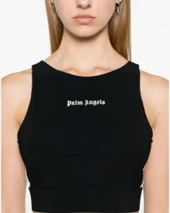 Oberteil mit Logo-Print - Schwarz