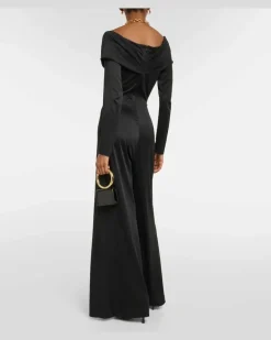 Off-Shoulder-Jumpsuit Lucien aus Jersey Schwarz