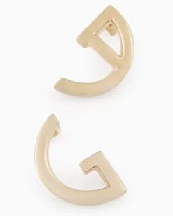 Ohrringe in Form eines GA-Logos Goldfarben