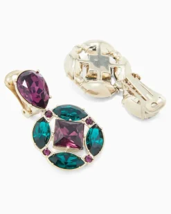 Ohrringe mit Anhängern mit Swarovski-Kristallen GrüN