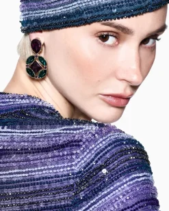 Ohrringe mit Anhängern mit Swarovski-Kristallen GrüN