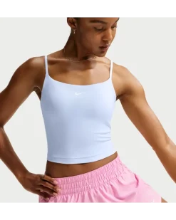 One gepolstertes, verstellbares Sport-BH-Tanktop mit mittlerem Halt - Blau