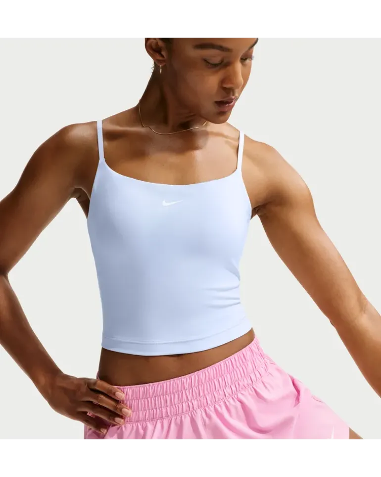One gepolstertes, verstellbares Sport-BH-Tanktop mit mittlerem Halt - Blau