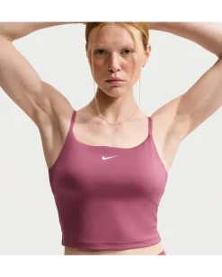 One gepolstertes, verstellbares Sport-BH-Tanktop mit mittlerem Halt - Rot