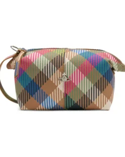 Orb Kosmetiktasche mit Reißverschluss - Braun