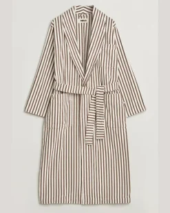 Organic Terry Classic Bathrobe Kodiak Stripes Weiß