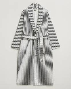 Organic Terry Classic Bathrobe Sailor Stripes Weiß
