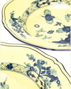 Oriente Italiano Suppenteller mit Blumen-Print (2er-Set) - Gelb