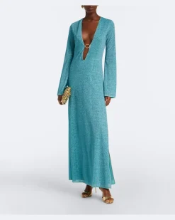 Oséree Verzierter Kaftan Lumière Blau