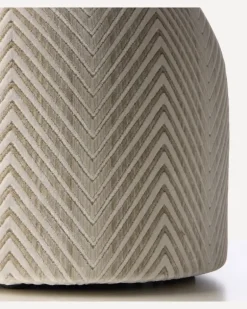 Outdoor-Hocker Ziggy aus Samt Weiß