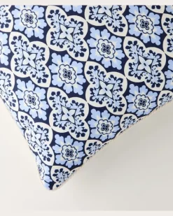 Outdoor-Kissen Palazzo Blue aus Baumwolle Blau